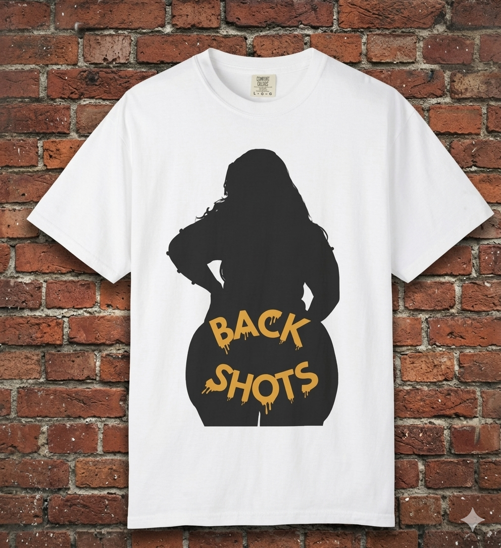 Back Shots T‑Shirt — Silhouette Graphic Party Tee