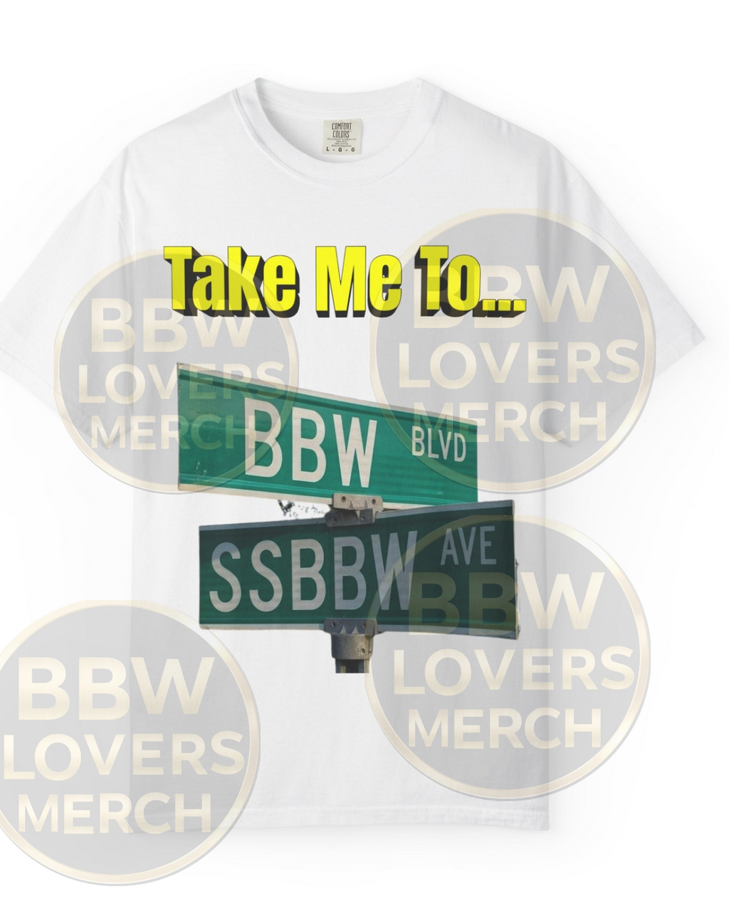 Take Me To... BBW Blvd T-Shirt — Funny Street Sign Graphic Tee