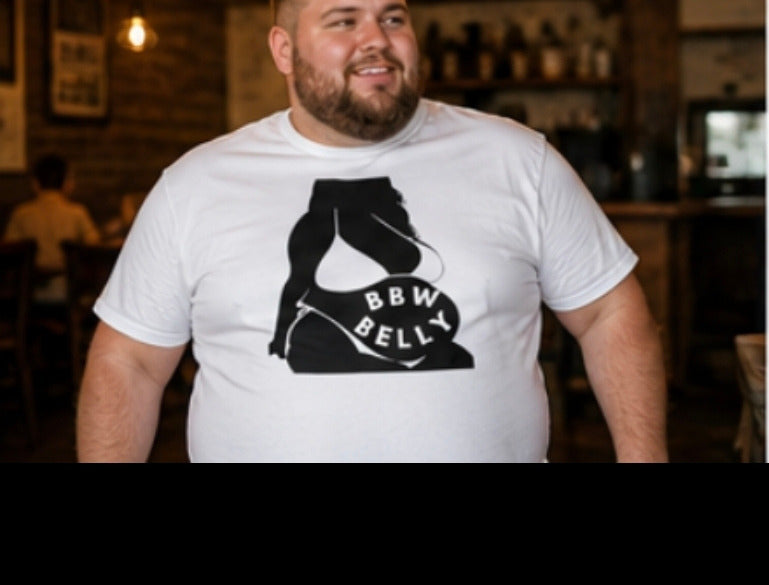 BBW Belly Graphic T-Shirt — Body Positive Plus-Size Silhouette Tee