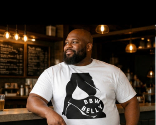 BBW Belly Graphic T-Shirt — Body Positive Plus-Size Silhouette Tee