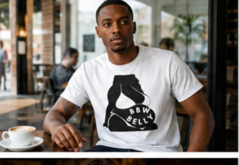 BBW Belly Graphic T-Shirt — Body Positive Plus-Size Silhouette Tee