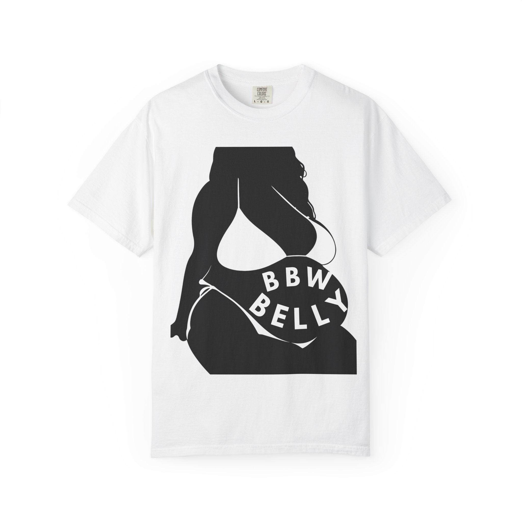 BBW Belly Graphic T-Shirt — Body Positive Plus-Size Silhouette Tee