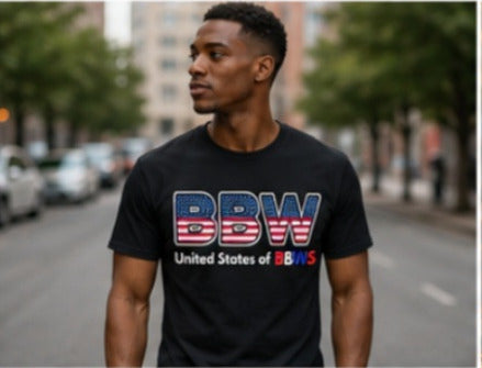 BBW American Flag T-Shirt — Patriotic Graphic Tee