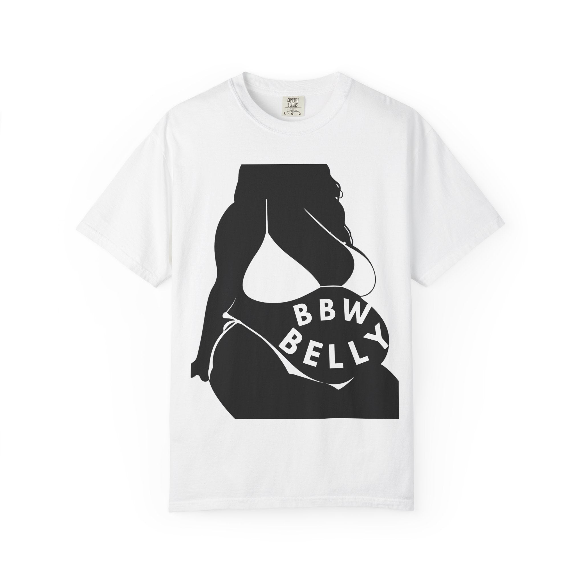 BBW Belly Graphic T-Shirt — Body Positive Plus-Size Silhouette Tee
