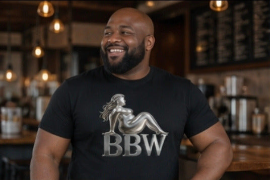BBW Chrome Sculpture T-Shirt — Curvy Body Positive Graphic Tee