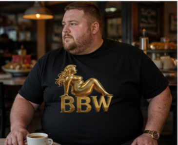 BBW Gold Figure T-Shirt — Plus-Size Pride Graphic Tee