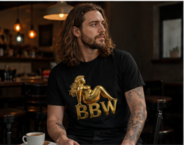 BBW Gold Figure T-Shirt — Plus-Size Pride Graphic Tee