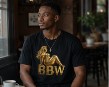 BBW Gold Figure T-Shirt — Plus-Size Pride Graphic Tee
