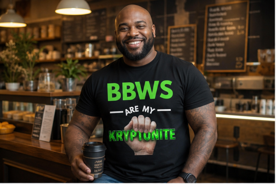 BBWS Are My Kryptonite T-Shirt — Funny Bold Graphic Tee for BBW Fans