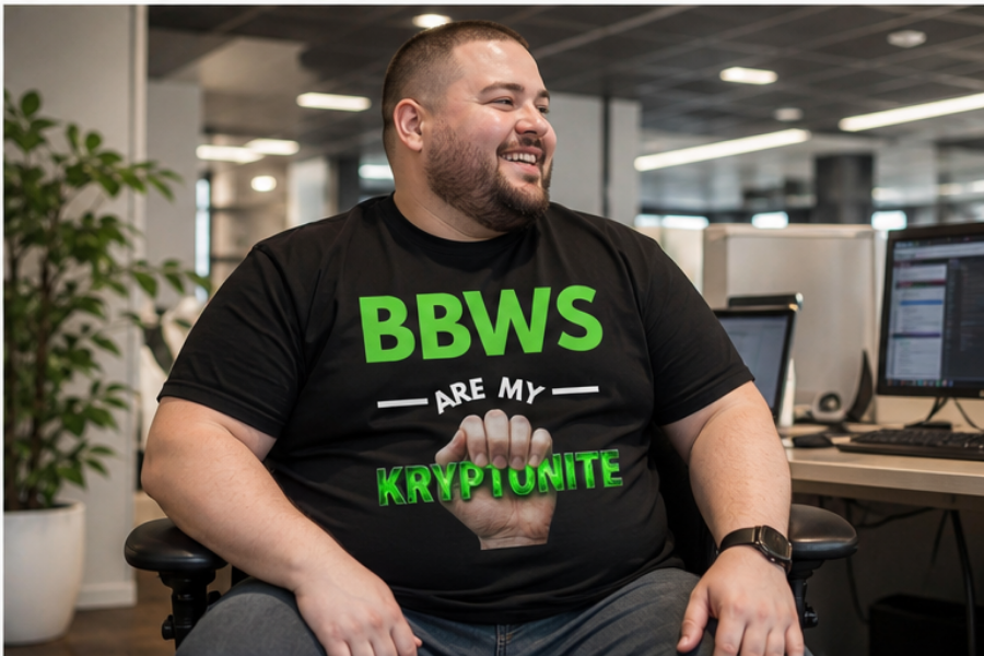 BBWS Are My Kryptonite T-Shirt — Funny Bold Graphic Tee for BBW Fans
